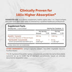 Naturalis NovaSOL Turmeric Curcumin (5,550mg Curcuminoids Equivalent Per Serving) - Clinical Proven with 185X Better Absorption | Antioxidant Support for Brain, Joint & Immune Health* | 30 Servings