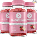 Flat Tummy Apple Cider Vinegar Gummies,– ACV Gummies,Detox,Support Gut Health – Vegan-Friendly,Non-GMO - Beet and Pomegranate Superfood Powders,Vitamins B6,B9 & B12,60 Count (Pack of 3)