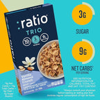 Ratio Trio Vanilla Almond Crunch Cereal, 10g Protein, Keto Friendly, 10.4 oz