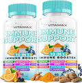 10-in-1 Immune Support with Elderberry, D3, Selenium, Quercetin, Zinc, Vitamin C, Ginger, Turmeric Curcumin, B6, Echinacea – Immune Defense – Made in USA (60 Count (Pack of 2))