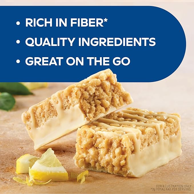 Atkins Lemon Flavored Snack Bar, High Protein Bar, Low Sugar and Low Carb, Keto Friendly Snack, Gluten Free, High in Fiber, Made with Real Almond Butter, 16 Count