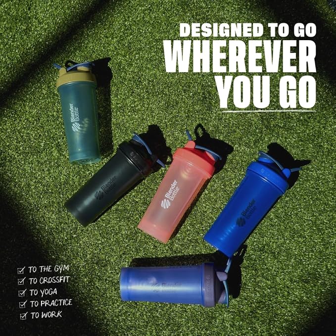 BlenderBottle Classic V2 Shaker Bottle Perfect for Protein Shakes and Pre Workout, 32-Ounce, Ocean Blue