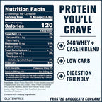 PEScience Select Protein Powder, Whey and Casein Blend, Lean Protein Powder for Women and Men, Low Calorie, Low Carb, Keto Friendly, Gluten Free, Frosted Chocolate Cupcake - 27 Servings