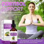 Cortisol Supplements for Women & Men, Ultra Concentrated 10 in 1 Cortisol Liquid with Magnesium, Ashwagandha, L-theanine, Support Hormonal Balance, Promotes Mood & Mental Clarity (60ml, Blueberry)