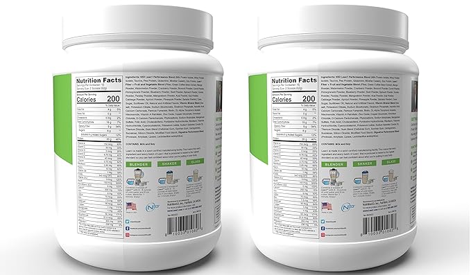 Lean1 Meal Replacement Protein Shake, Vanilla Flavor, 2-PACK of 15 Serving Tubs
