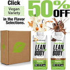 Lean Body Ready-to-Drink, Plant-Based Vegan Vanilla Caramel Protein Shake, 30g Protein, No Artificial Flavors, Sweeteners or Colors, Non GMO, Gluten Free, Premium Pea & Rice Blend (Pack of 12)