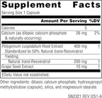 Source Naturals Resveratrol, for Heart and Healthy Aging - 200 mg -120 Vegan Capsules