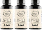 Joy-Filled Mood Support Supplement - 7 Herb Complex + St. Johns Wort (180 Ct) | Rhodiola Rosea, Eleuthero, Ashwagandha | Stress Relief – Helps Calm The Mind & Body | 100% Plant-Based Happy Pills