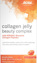 Now Foods Solutions, Collagen Jelly Beauty Complex, Sweet Orange Flavor, 10 Jelly Sticks