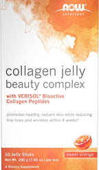 Now Foods Solutions, Collagen Jelly Beauty Complex, Sweet Orange Flavor, 10 Jelly Sticks
