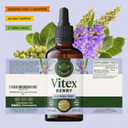HERBAMAMA Vitex Chasteberry Supplement for Women - Natural Menopause Support* with Vitex Berry Tincture - Chaste Tree Berry Drops for Hormonal Balance & Cycle Support* - 84-Day Supply