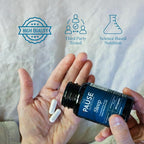 The 'Pause Life Sleep Supplement, Non Habit Forming Nighttime Blend of Magnesium, MicroActive Melatonin, & L Theanine, Sleep & Relaxation Support for Men & Women, Gluten Free, 60 Capsules, 30 Servings
