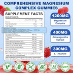 180 Count | Magnesium Complex Gummies for Women & Men, 12 Forms of Magnesium (Glycinate, Citrate& More), Magnesium Supplement with Ashwagandha – Supports Sl♡ep, Bone, Energy, Raspberry Flavor