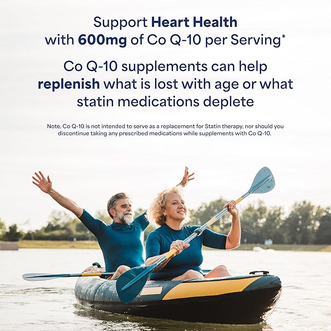Puritan's Pride Coenzyme CoQ10 600mg, Dietary Supplement for Heart Health, Blood Pressure, Oral Gum Health, and Healthy Aging Support, 60 Day Supply, Rapid Release Softgels