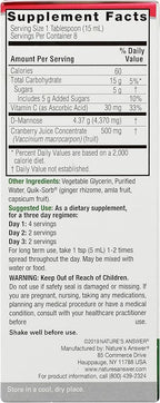 Nature's Answer UT Answer | Urinary Tract System Support | Cranberry Flavor Dietary Supplement | Alcohol-Free, Gluten-Free, Not Tested on Animals & Vegan 4oz