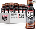 Muscle Milk Pro Advanced Nutrition Protein Shake, Knockout Chocolate, 14 Fl Oz Bottle, 12 Pack, 40g Protein, 1g Sugar, 16 Vitamins & Minerals, 6g Fiber, Workout Recovery, Packaging May Vary