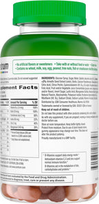 Centrum MultiGummies Gummy Multivitamin for Adults, Multivitamin/Multimineral Supplement with Vitamins D, B and E, Assorted Fruit Flavor - 18 Count