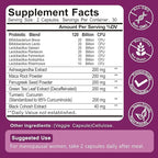 Menopause Supplements for Women, 120 Billion CFU Womens Probiotic, 13-in-1 Herbs Complex for Menopause Relief, Hormone Balance, Hot Flashes, Mood Swings, Night Sweats (60 Capsule)