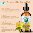 Bella Terra Oils Pure Evening Primrose Oil for Radiant Skin and Lustrous Hair – 1 gallon, Nutrient-Rich, Non-Greasy, Quick Absorb