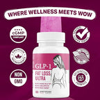 GLP-1 Fat Loss Ultra - Weight Loss Pills, Appetite Suppressant & Fat Burner for Women | Supports Healthy Pathways Associated with GLP-1 Activity | 3rd Party Tested Supplement - 60 Capsules for Adults