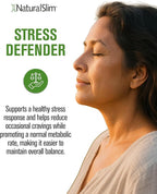 NaturalSlim Stress Relief Supplement - Stress Defender, High Cortisol Reducer, Control Cravings, Sleep & Metabolism Support with Vitamin B5 Pantothenic Acid & L Tyrosine 180 Vegetable Capsules 2 Pack