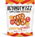 BeyondTwistz Low Carb Pretzels, Cheezy Street, Keto Friendly, 2g Net Carbs, 18g Protein, Powered By HealthSense® High Fiber Wheat Flour, Family Size 8oz Bag, Pack of 1