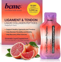 BeMe Liquid Collagen Peptides - Tendon & Ligament Supplements for Injury Prevention & Tissue Repair. Liquid Shots with TENDOFORTE for Active Recovery, Gym Performance Athletes - 15 Grapefruit Sachets