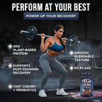 Vega Sport Vegan Protein Powder + Recovery - 30g Plant Based Protein per Serving, Mocha, 19 Servings, 5g BCAAs, Probiotics, NSF Certified, for Shakes & Smoothies, 1.8lbs (Packaging May Vary)