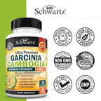 Garcinia Cambogia Weight Loss Pills - Maximum Strength Appetite Suppressant & Fat Burner for Men & Women - 1600mg Natural Extract & 960mg HCA - Metabolism Booster & Carb Blocker Capsules - 60Ct