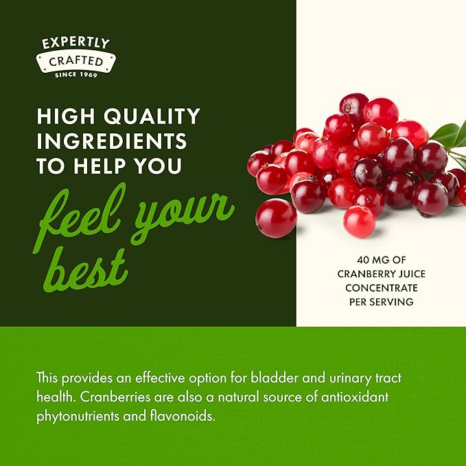 Swanson Cranberry 20:1 Juice Concentrate Urinary Tract and Kidney Health Supplement for Women and Adults Seeking Bladder Support with Vitamins C & E (180 Softgels)