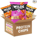 WILDE Protein Chips Variety Pack, High Protein Snacks for Adults, Keto Chips, Gluten Free, Low Carb Snack Box Made with Real Ingredients 1.34oz Bags, Pack of 12