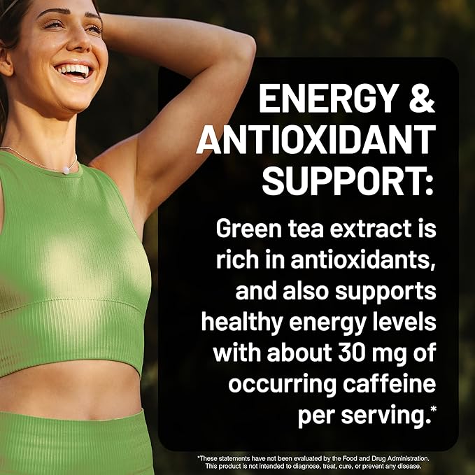 NatureWise Green Tea Extract Capsules 1000 mg - 50% EGCG & 98% Polyphenols - Extra Strength Green Tea Pills - Antioxidants for Heart Health & Energy - Vegan, Non-GMO - 90 Count[45-Day Supply]