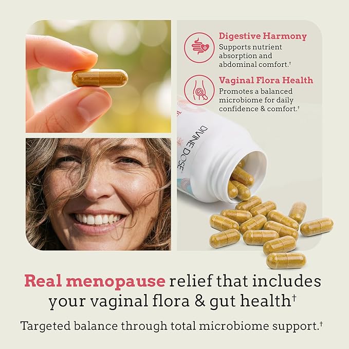Total Menopause Formula 17-in-1 Support Supplement for Women with Ashwagandha, Black Cohosh, Maca, Probiotics, Vitamins D3, B6, B12 for Balance, Vitality & Mental Clarity | 60 Capsules
