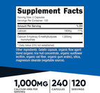 Nutricost HMB (Beta-Hydroxy Beta-Methylbutyrate) 1000mg (240 Capsules) - 500mg Per Capsule, 120 Servings - Gluten Free and Non-GMO