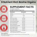 Beef Organ Supplement for Women | Grass Fed Beef Organs Liver Supplement | 9 Nutrient Rich Bovine Organs | Raised on New Zealand & Australian Pastures | No Fillers | Great Taste | 60 Gummies