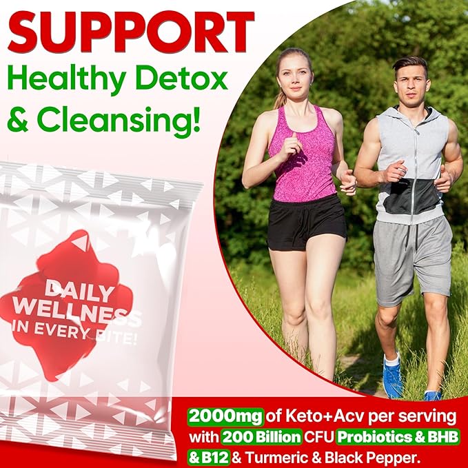 Apple Cider Vinegar Gummies, Advanced ACV Gummy with Probiotics, BHB, B12 and Keto Support - Keto Acv Gummies for Detox, Metabolism, Digestion, Gut & Immune Health - Sugar Free, Vegan, 180 Counts