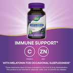 Nature’s Way Sambucus Sleep + Immune* Elderberry Gummies, Sleep Support for Adults and Immune Support*, With Melatonin, Vitamin C, L-Theanine, Zinc, 50 Gummies (Packaging May Vary)