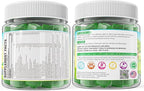 Kids Super Greens Gummies, w/Multivitamins, 20+ Veggie Fruit, Prebiotics, Calcium, Omega-3 (DHA/EPA), Kids Vitamins Greens Superfood Gummies for Picky Eaters Growth, Energy, Immune, Digestion, 1 Pack