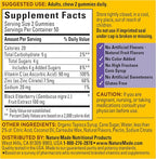 Nature Made Elderberry Gummies with Vitamin C and Zinc, Dietary Supplement for Immune Support, 100 Elderberry Gummies, 50-Day Supply