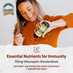 Barlean's Olive Leaf Complex Liquid Immune Support Supplement, 95mg Oleuropein Antioxidants, 8 oz