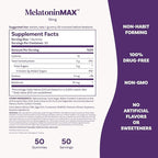 Natrol Melatonin 10mg Sleep Aid Supplement, 50 Count MelatoninMax Gummies, Blueberry Flavor, 10 mg Melatonin Gummies for Occasional Sleeplessness, 50 Day Supply
