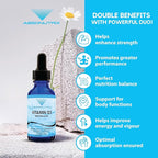 Absonutrix Vitamin D3 K2 Drops, 390mg, 4 Oz Liquid, 302 Servings, Made in USA, Quick Absorption, Quality Potent Ingredients, Non-GMO, GMP Certified, Cruelty-Free Products, Bone Strength Supplements