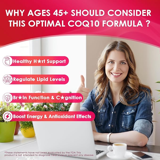 Red Yeast Rice Gummies 600mg & CoQ10 200mg for Adult, 12-in-1 High Absorption Coenzyme Q10 Supplement Plus Omega 3, PQQ, Astaxanthin, Methyl B12, Support Brain, Energy, Immunity, Antioxidant, 120Cts