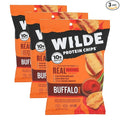 Wilde Snacks Chips Protein Buffalo 4 OZ,(Pack of 3)
