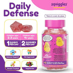 Squiggles Sniffle Berries Elderberry Gummies with Bee Propolis & Echinacea, Kids Immune Booster, Propolis Gummies for Health, Toddler Vitamins for Immune Support, Tasty Chewy Gummy (100 Count)