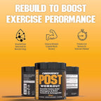 Post-Workout Gummies, Recovery Accelerator, Support Muscle Recovery & Joint Health, Essential Amino Acids, with Ashwagandha & Curcumin, BCAAs, Citrus Flavor, 60 Gummies, 30 Servings