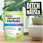From the Makers of Dramamine, Advanced Herbals Ginger & Ashwagandha Lozenges, for Nausea Relief & Stress Support, Tropical Fruit and Ginger Flavor, 20 Count