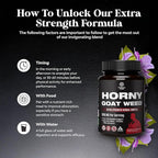 Natures Craft Horny Goat Weed for Men - Extra Strength Male Supplement with Black Maca Root, Tongkat Ali, Saw Palmetto & Panax Ginseng Extract for Stamina & Energy - 90 Count