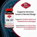 Olympian Labs DIM Supplement 100mg - Daily Capsules - Diindolylmethane for Men and Women, 100 Mg, 60 Count