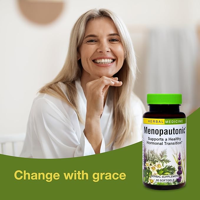 Herbs Etc. Menopautonic - Support Healthy Hormones - Menopausal Health Supplement with Chastetree Berry, Black Cohosh & Ginseng - Supports Ovary Health & Vaginal Walls - 60 Softgels (60 Servings)
